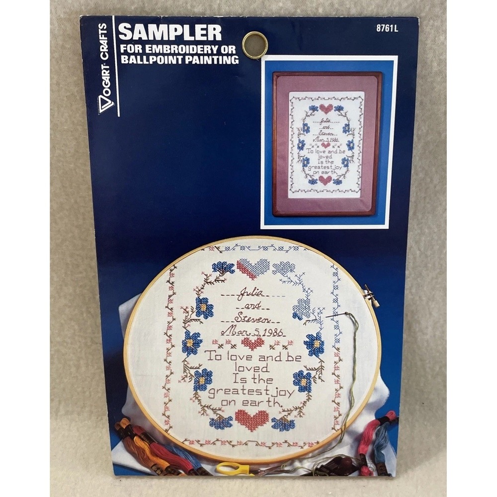 Vogart Crafts Wedding Sampler Embroidery or Ballpoint Painting Kit# 8761L